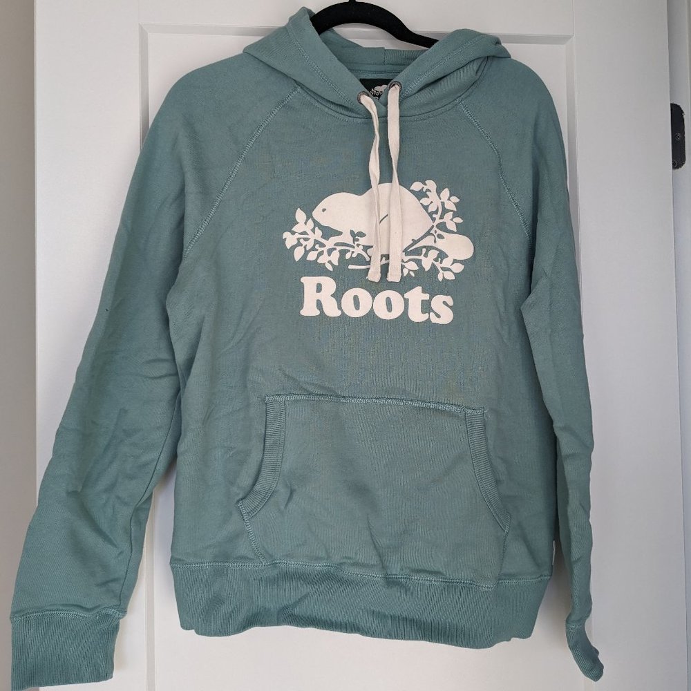 Roots green hoodie size large NWOT
